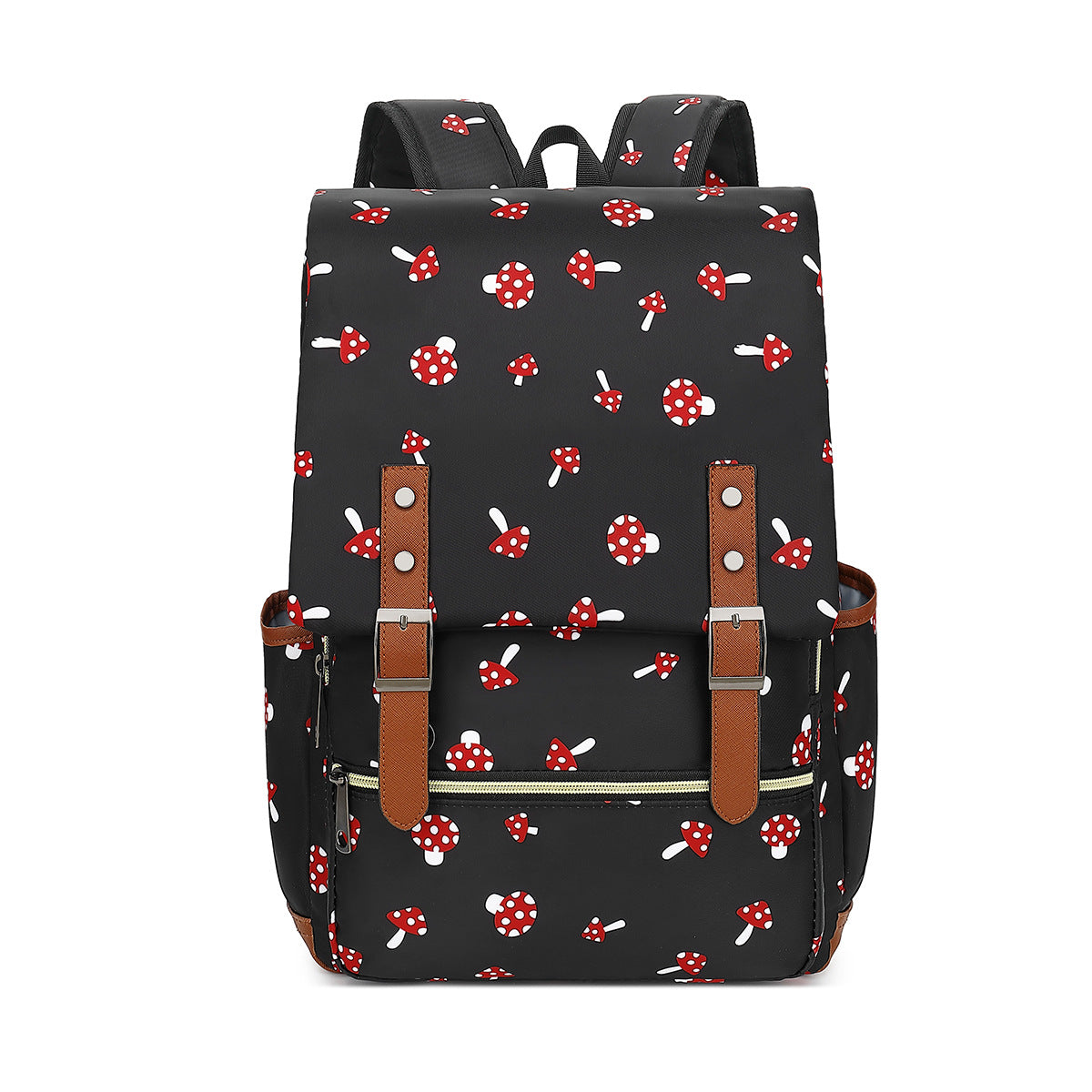 Sac à dos femme fleuri élégant noir