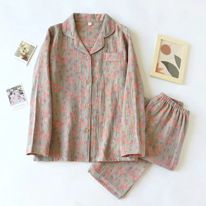 Pyjama Femme Fleur Décontracté pour Dormir - LuxeStyle