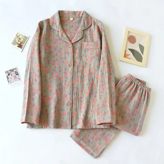 Pyjama Femme Fleur Décontracté pour Dormir - LuxeStyle