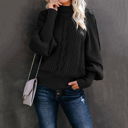 Pull femme coloré à manches longues et col rond