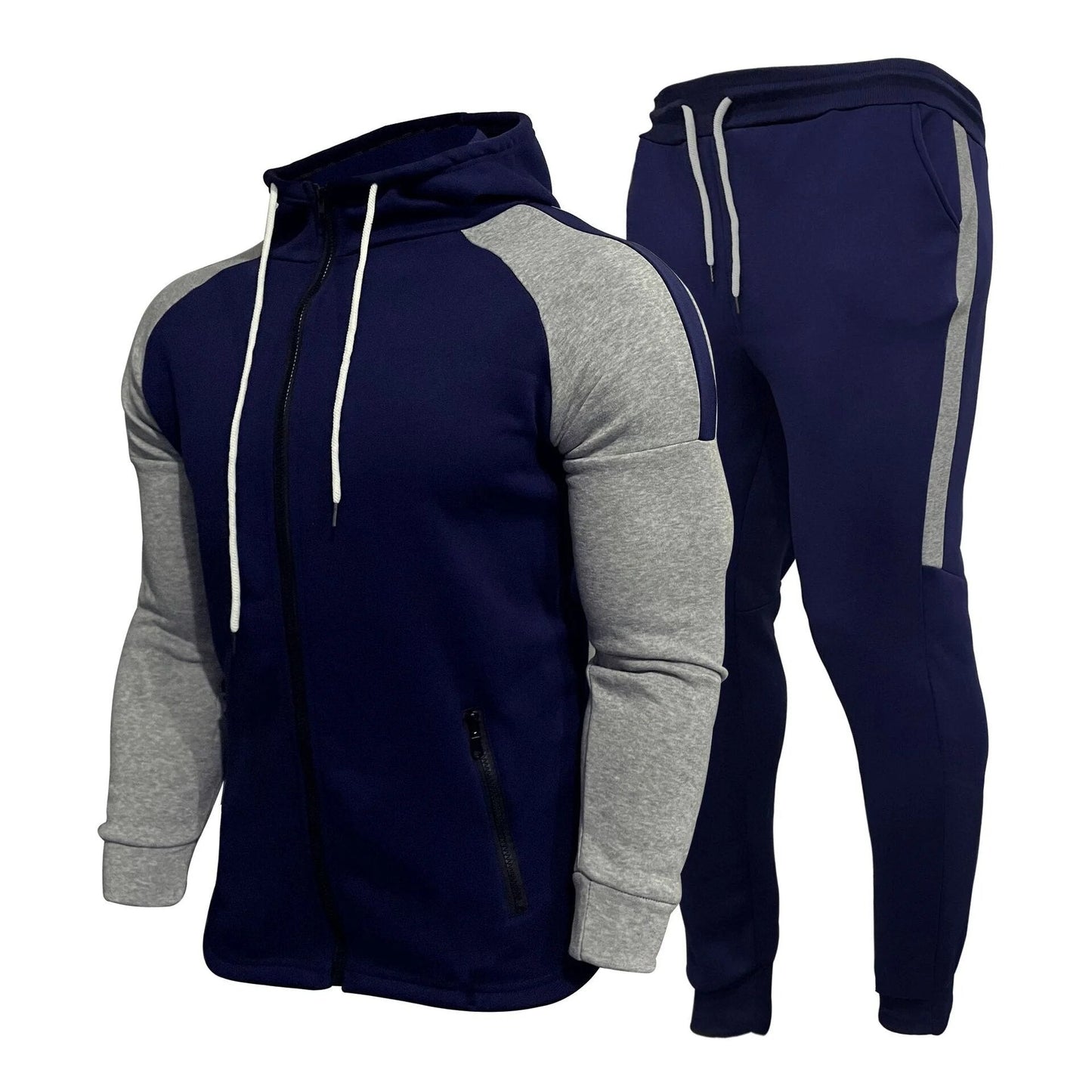 Survêtement Sport Homme Noir Blanc Décontracté