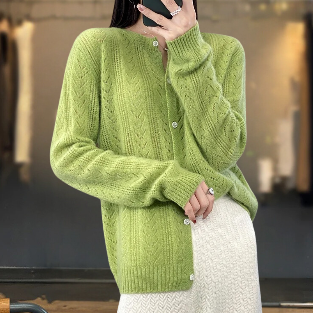 FREESIA - Cardigan Elégant en Tricot pour Femmes