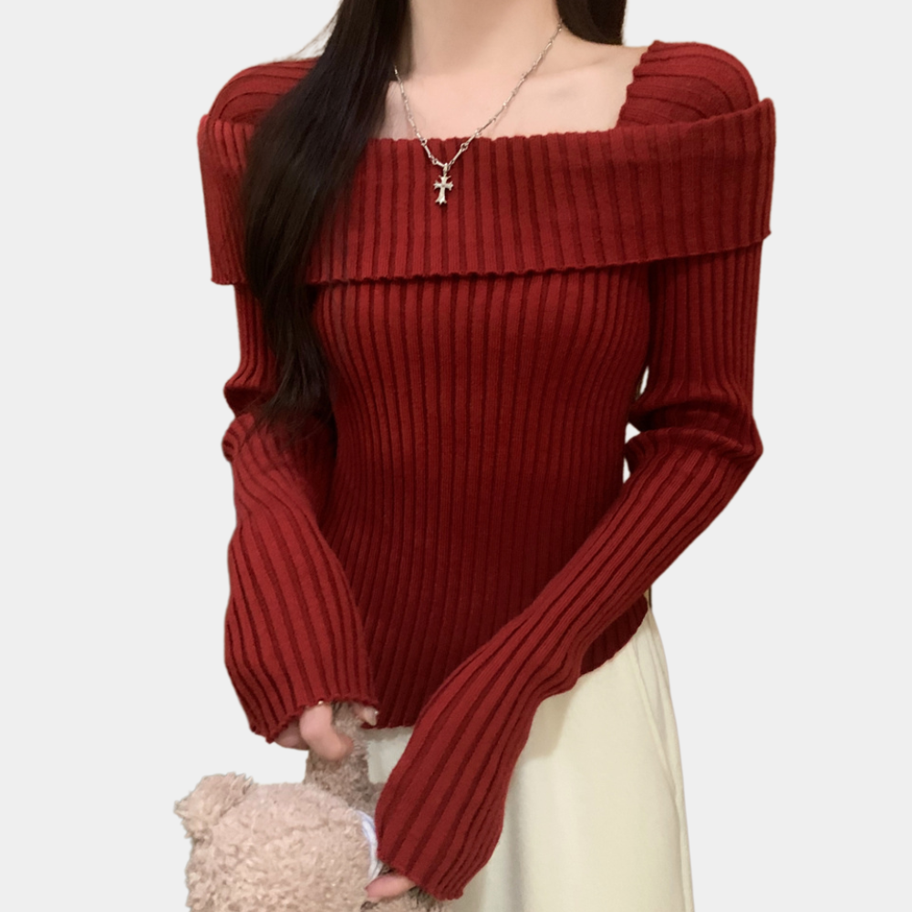 NANCY - Pull Élégant à Épaules Dénudées pour Femmes