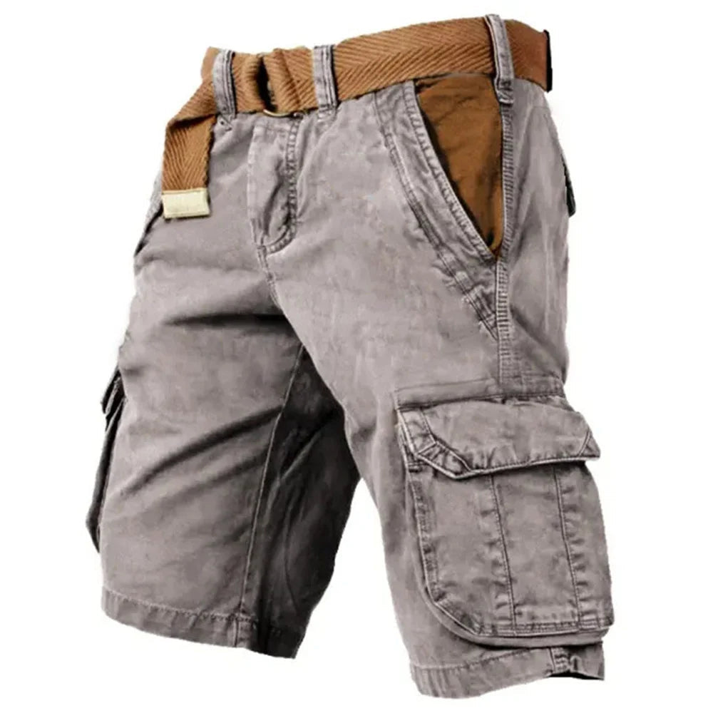 Pantalon Chino Brun avec Ceinture pour Homme