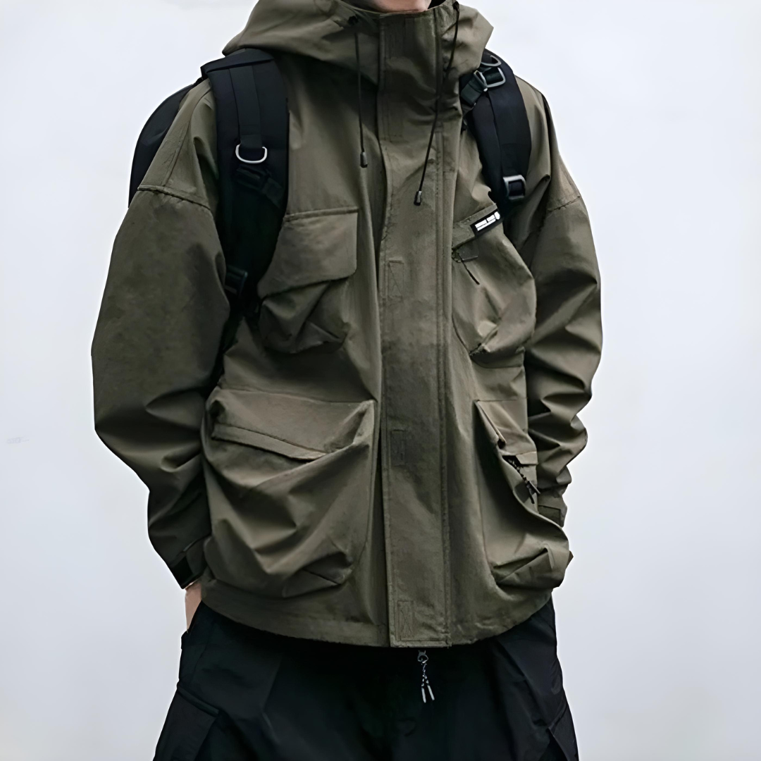 Veste étanche à capuche pour homme