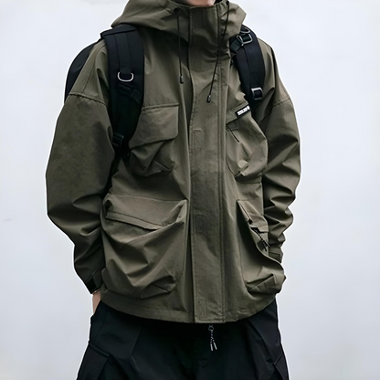 Veste étanche à capuche pour homme