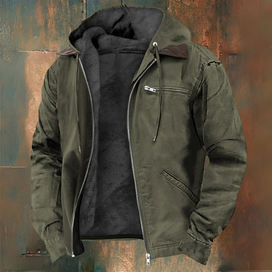 Veste Cowboy Homme – Doudoune Hiver Légère avec Capuche Style Rustique