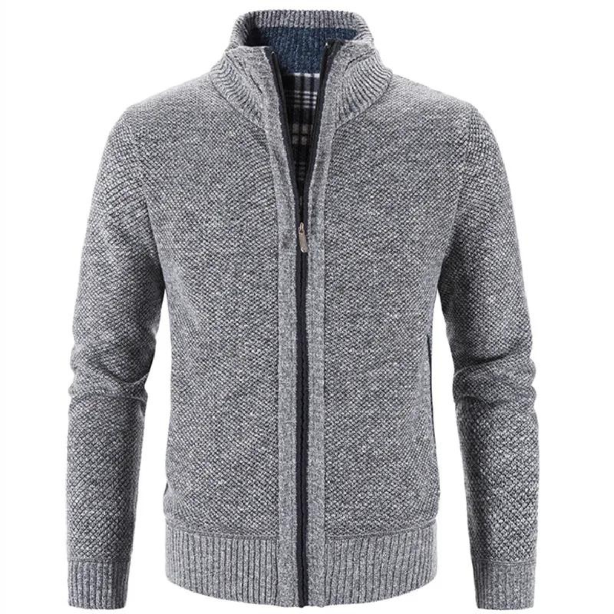 Cardigan Zippé Homme Hiver Chaud