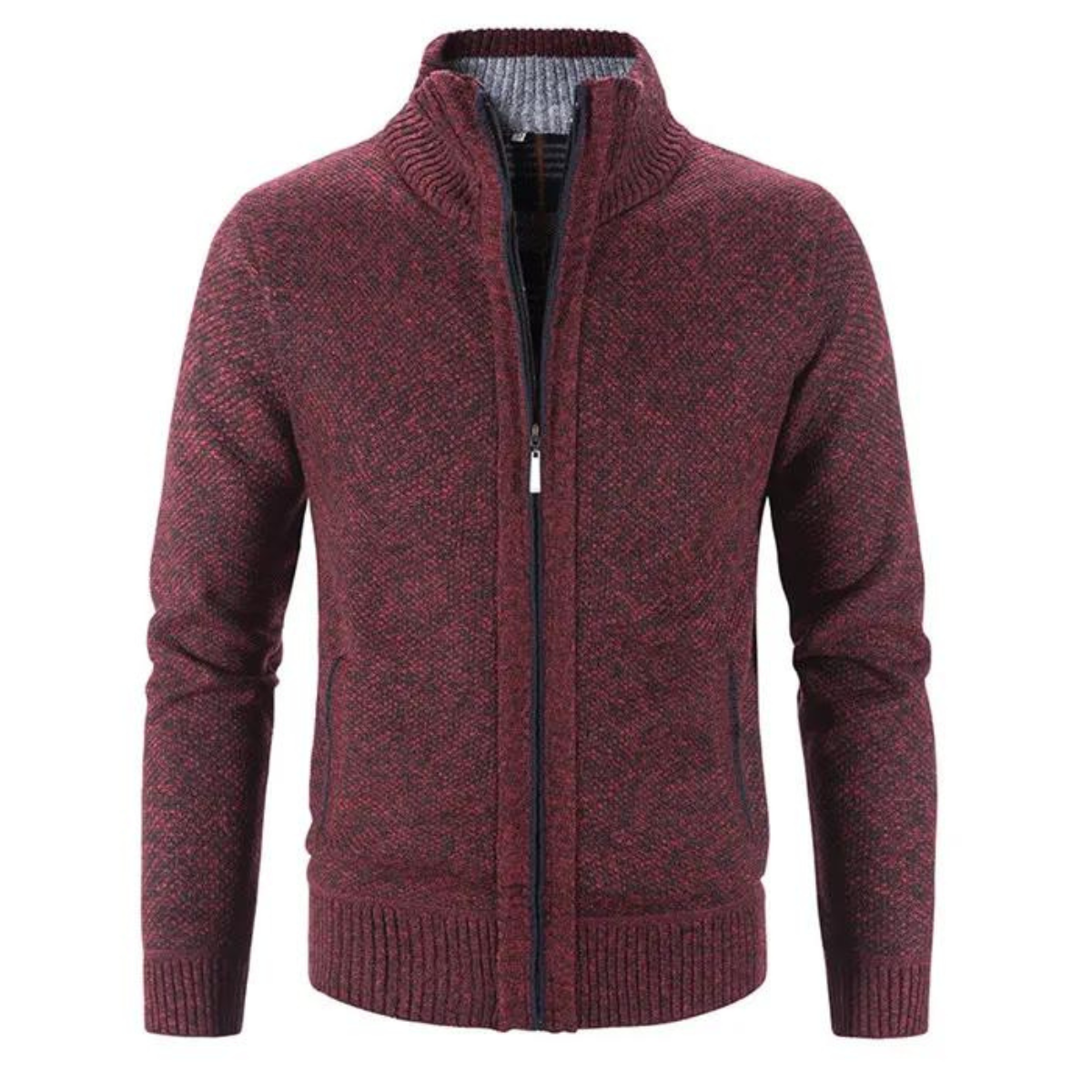 Cardigan Zippé Homme Hiver Chaud