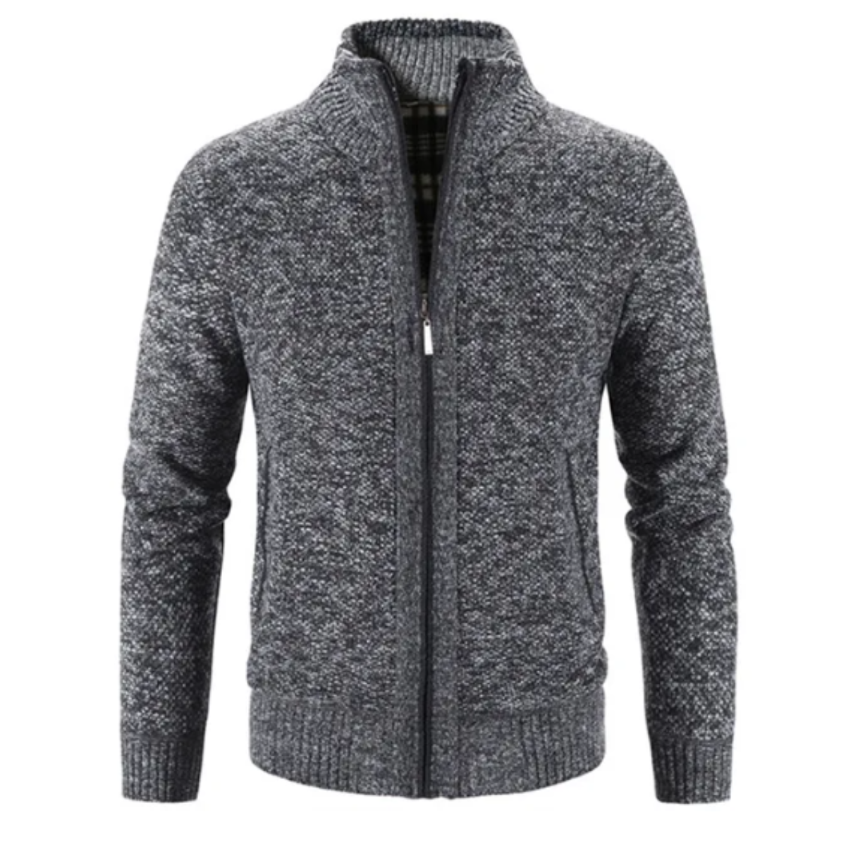 Cardigan Zippé Homme Hiver Chaud