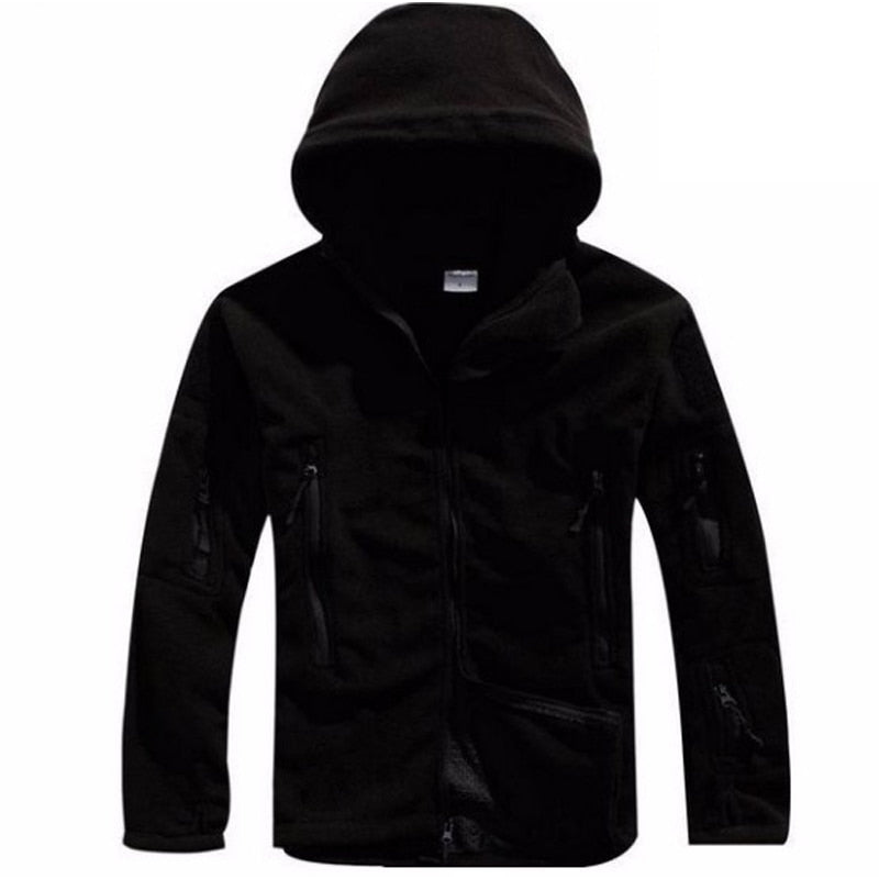Veste Fleece Polaire Homme - Parka Militaire Élégant avec Capuche et Poches