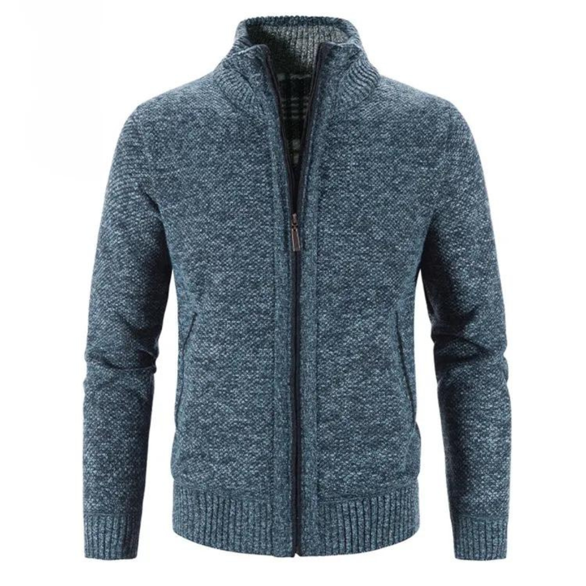Cardigan Zippé Homme Hiver Chaud