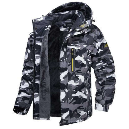 Veste homme hiver étanche à capuche grise néoprène