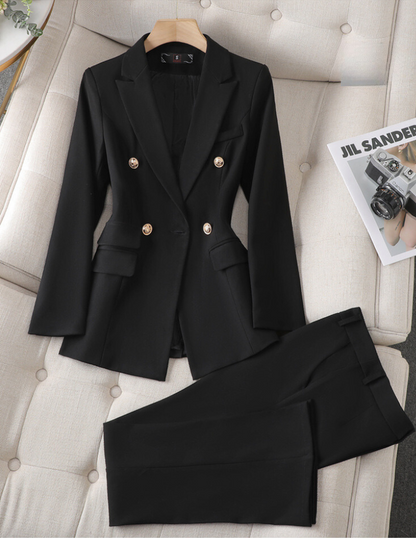 Blazer Féminin Blanc Classique 2 Boutons