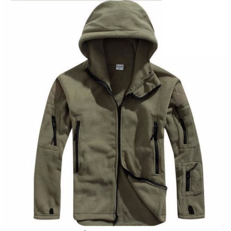 Veste Fleece Polaire Homme - Parka Militaire Élégant avec Capuche et Poches