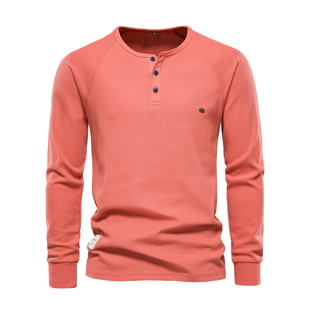 Chemise Casual Col Côte à Boutons