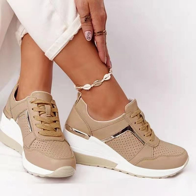 Chaussures running féminines confortables beige