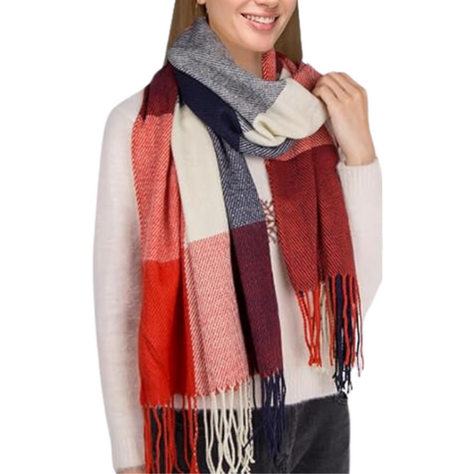 Écharpe Grande Taille Écossaise pour Femme et Homme - LuxeStyle