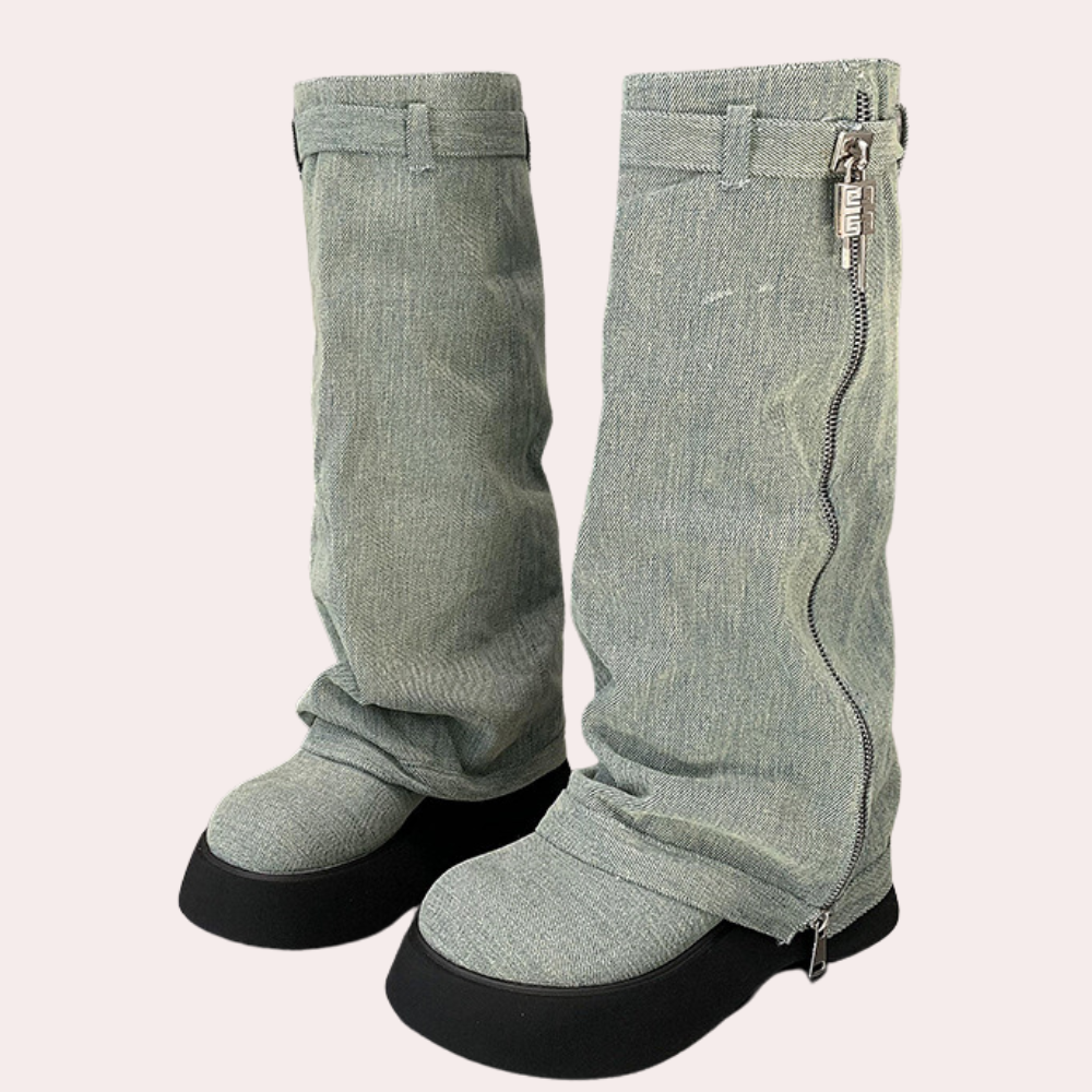 DULCE - Bottes d'Hiver Élégant en Jean pour Femmes