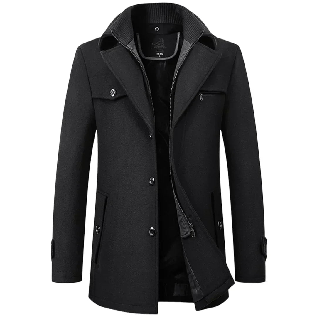 Manteau Hiver Homme Élégant Noir - LuxeStyle