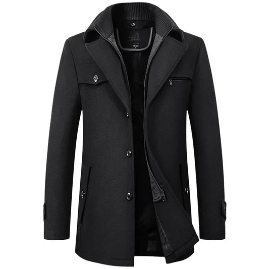 Manteau Hiver Homme Élégant Noir - LuxeStyle