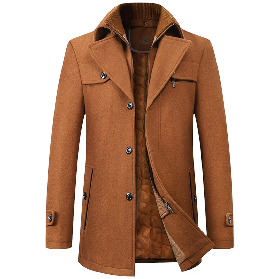 Manteau Hiver Homme Élégant Noir