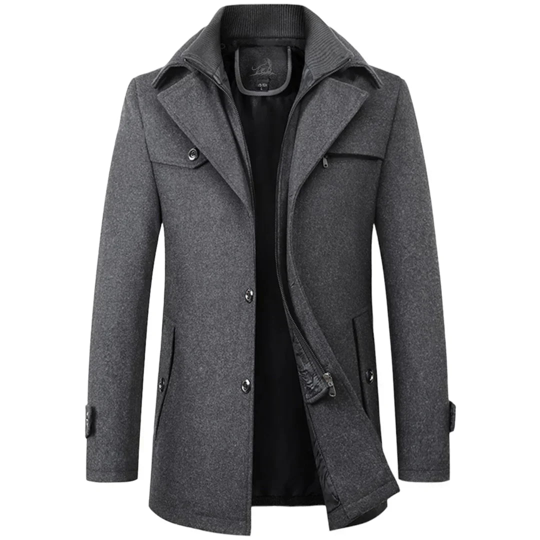 Manteau Hiver Homme Élégant Noir
