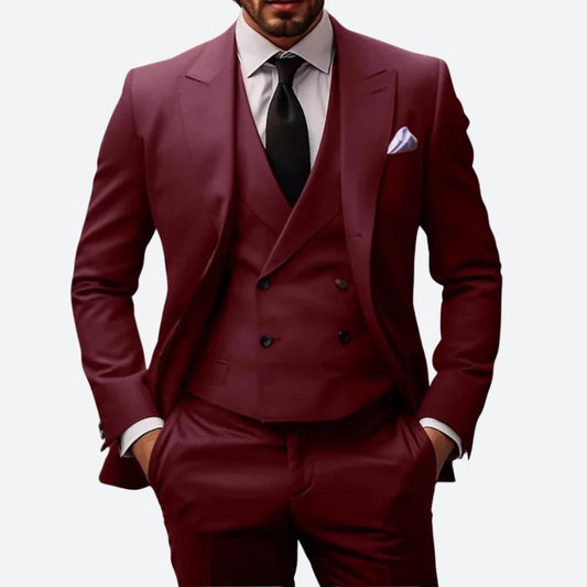 Costume Homme Élégant Noir Trois Pièces avec Veston et Nœud Papillon - LuxeStyle
