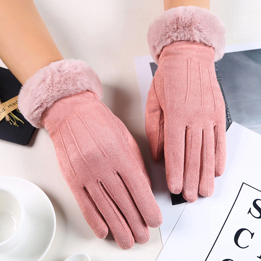 Gants Femmes Hiver Douillets avec Poignet Élastiqué - LuxeStyle