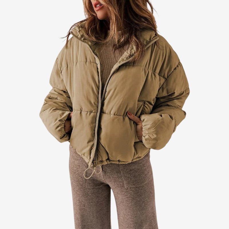Veste Capuche Zippée avec Poches Côtelées