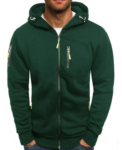 Veste Homme – Sweat Capuche Zippée Douce en Coton & Design Actuel