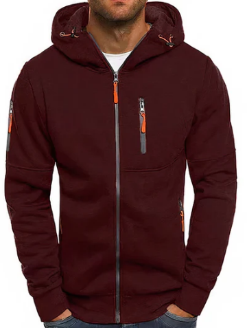Veste Homme – Sweat Capuche Zippée Douce en Coton & Design Actuel
