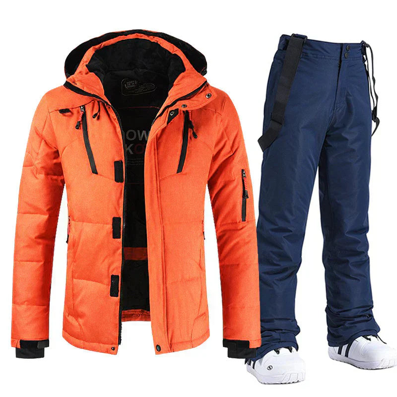 Combinaison Ski Homme Noir Élégant avec Capuche