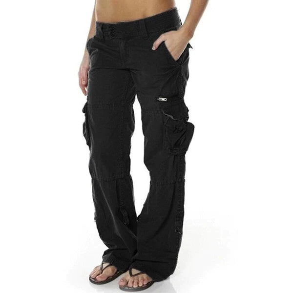 Pantalon Cargo Femme Noir - Coton Confort & Chic - LuxeStyle