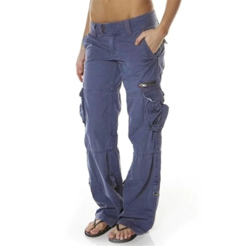 Pantalon Cargo Femme Noir - Coton Confort & Chic