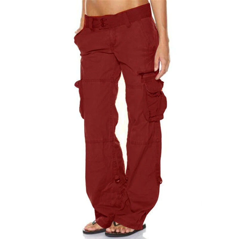 Pantalon cargo décontracté femme