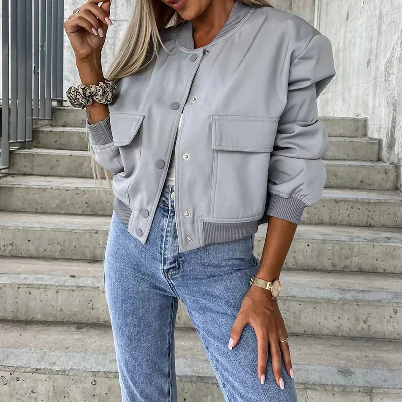 Veste Femme Streetwear Élégante avec Poches