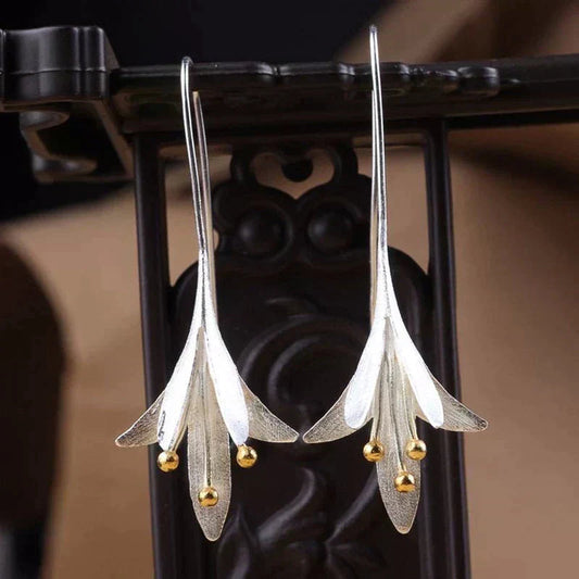 Boucles d'oreilles Fleur Élégantes en Argent - LuxeStyle
