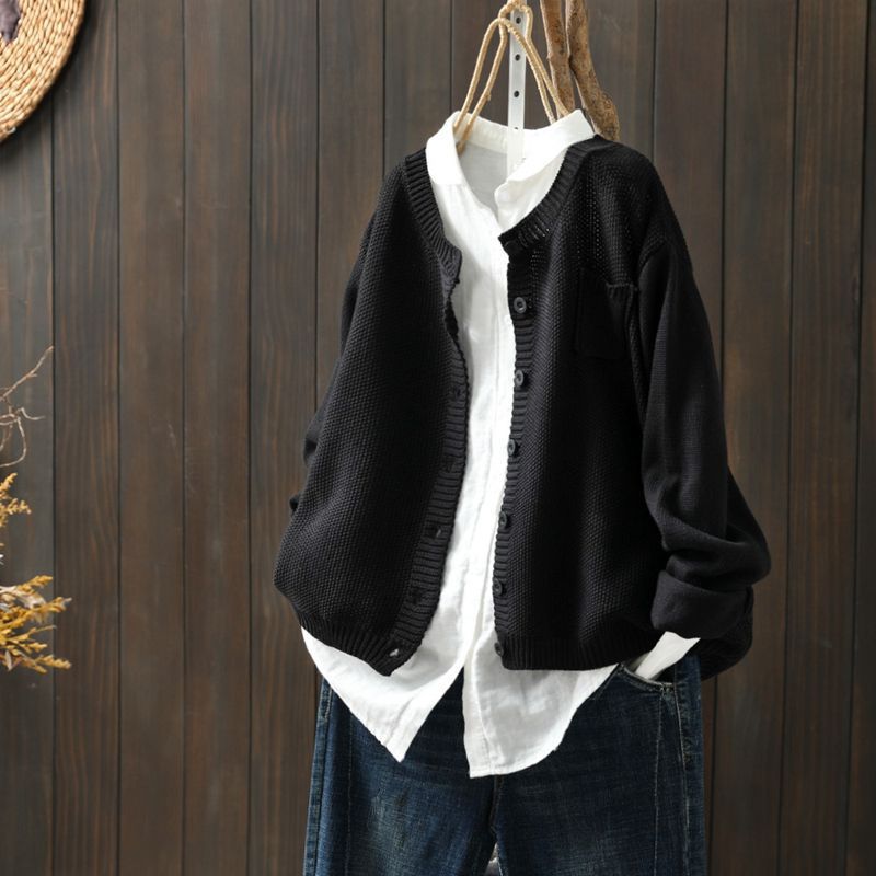 Cardigan Grande Taille Féminin Élégant