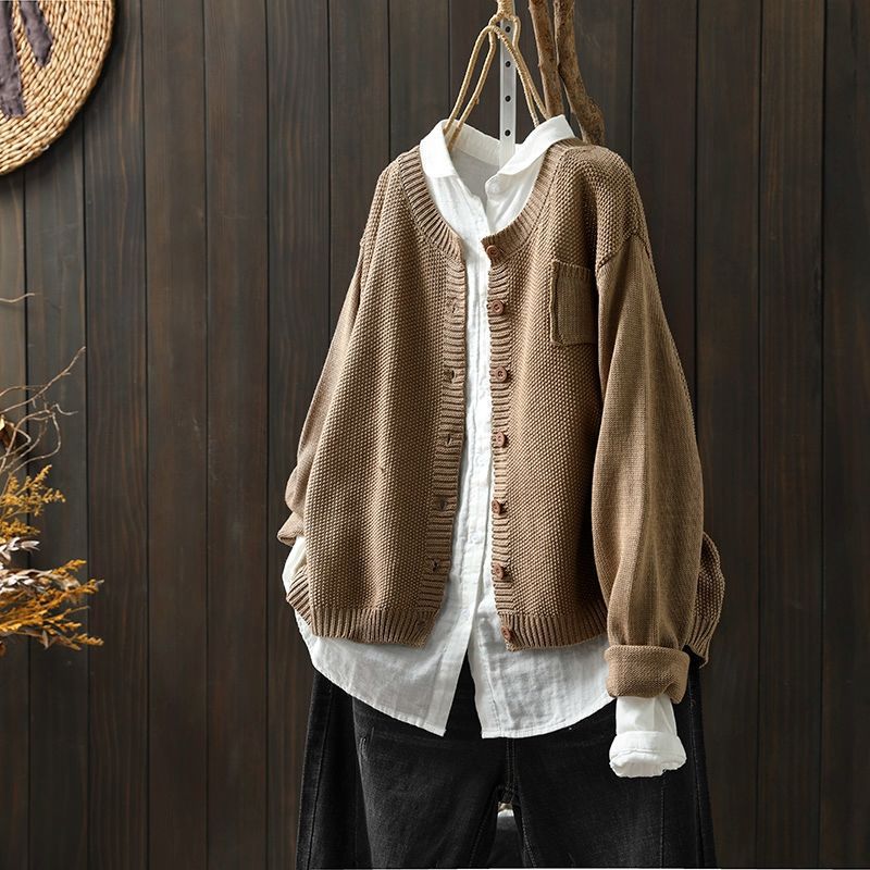 Cardigan Grande Taille Féminin Élégant