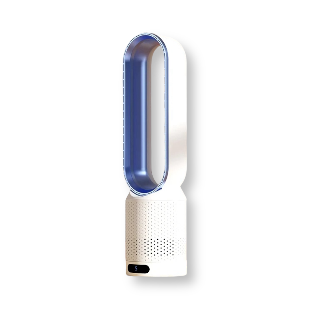 Ventilateur Design Silencieux Blanc et Or