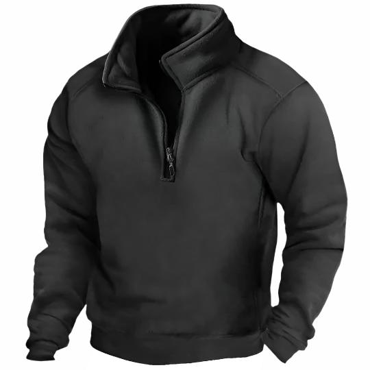 Pull d'hiver zippé pour homme | Veste polaire - LuxeStyle
