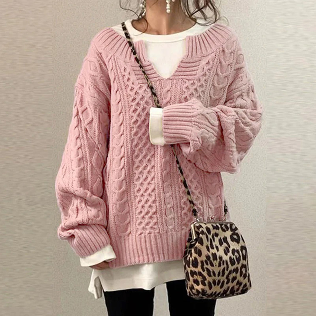 Pull Femme Grande Taille à Manches Longues