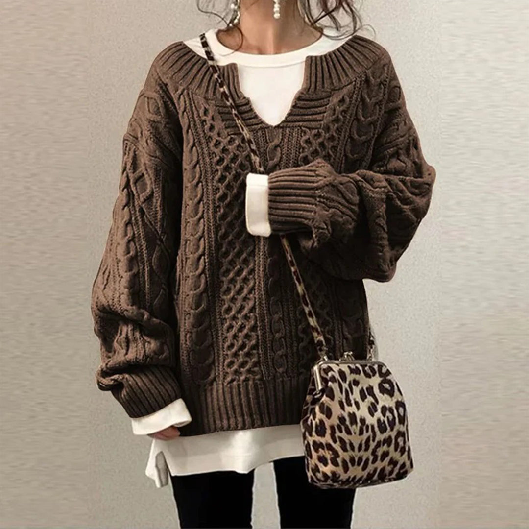 Pull Femme Grande Taille à Manches Longues