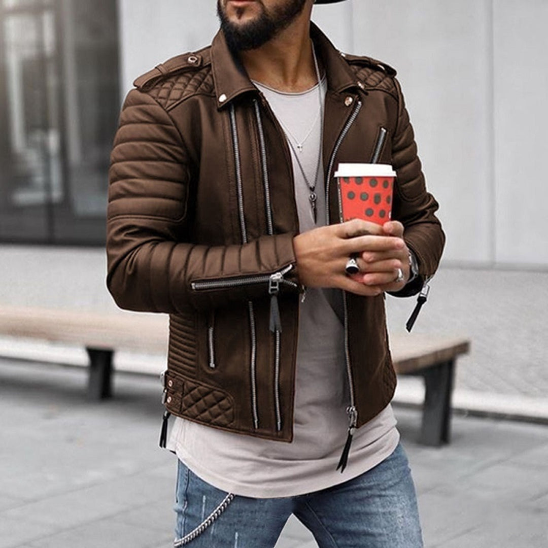 Blouson Cuir Homme Élégant