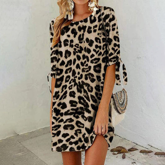 Leophera™ – Robe Femme Mini Imprimé Léopard Confortable & Élégante