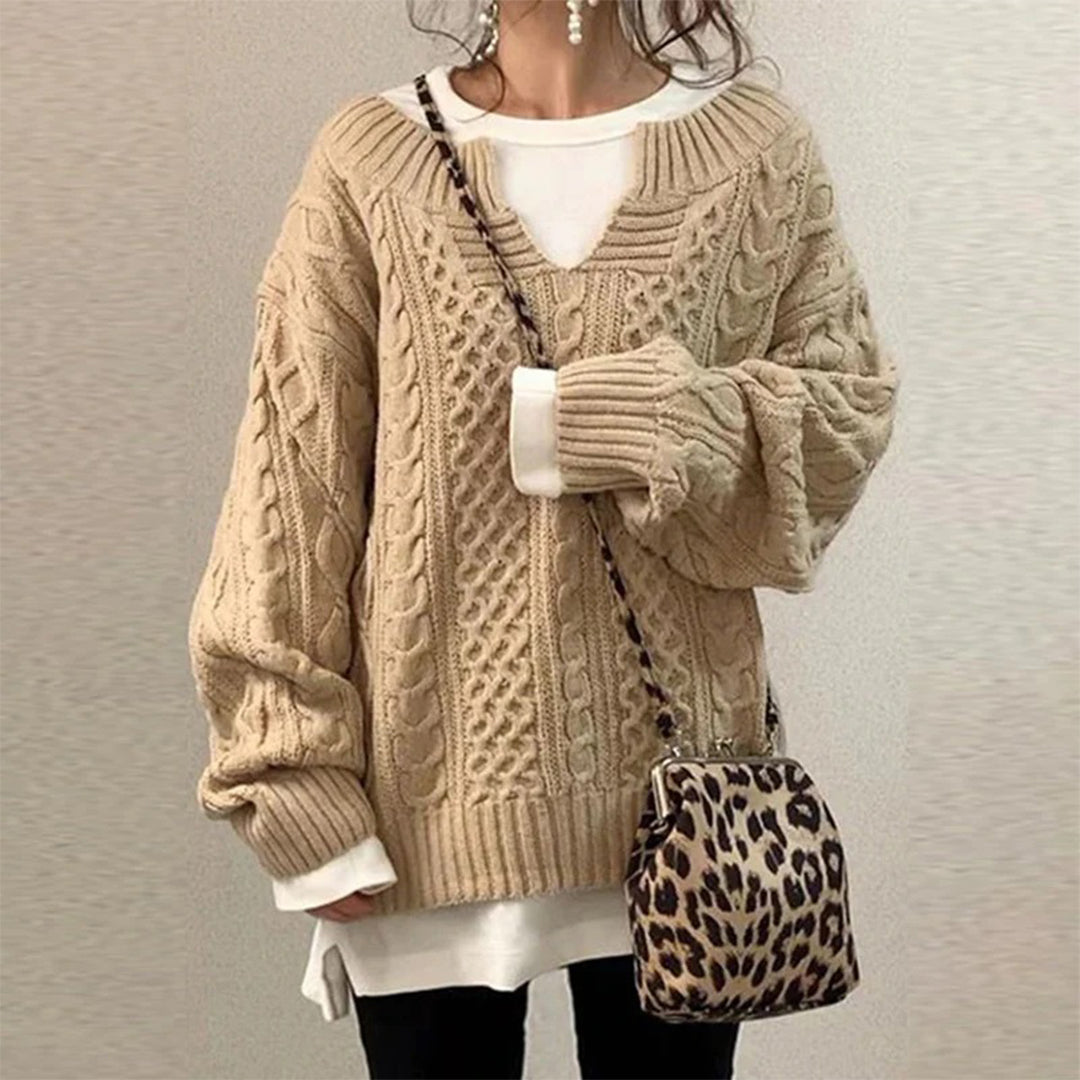 Pull Femme Grande Taille à Manches Longues