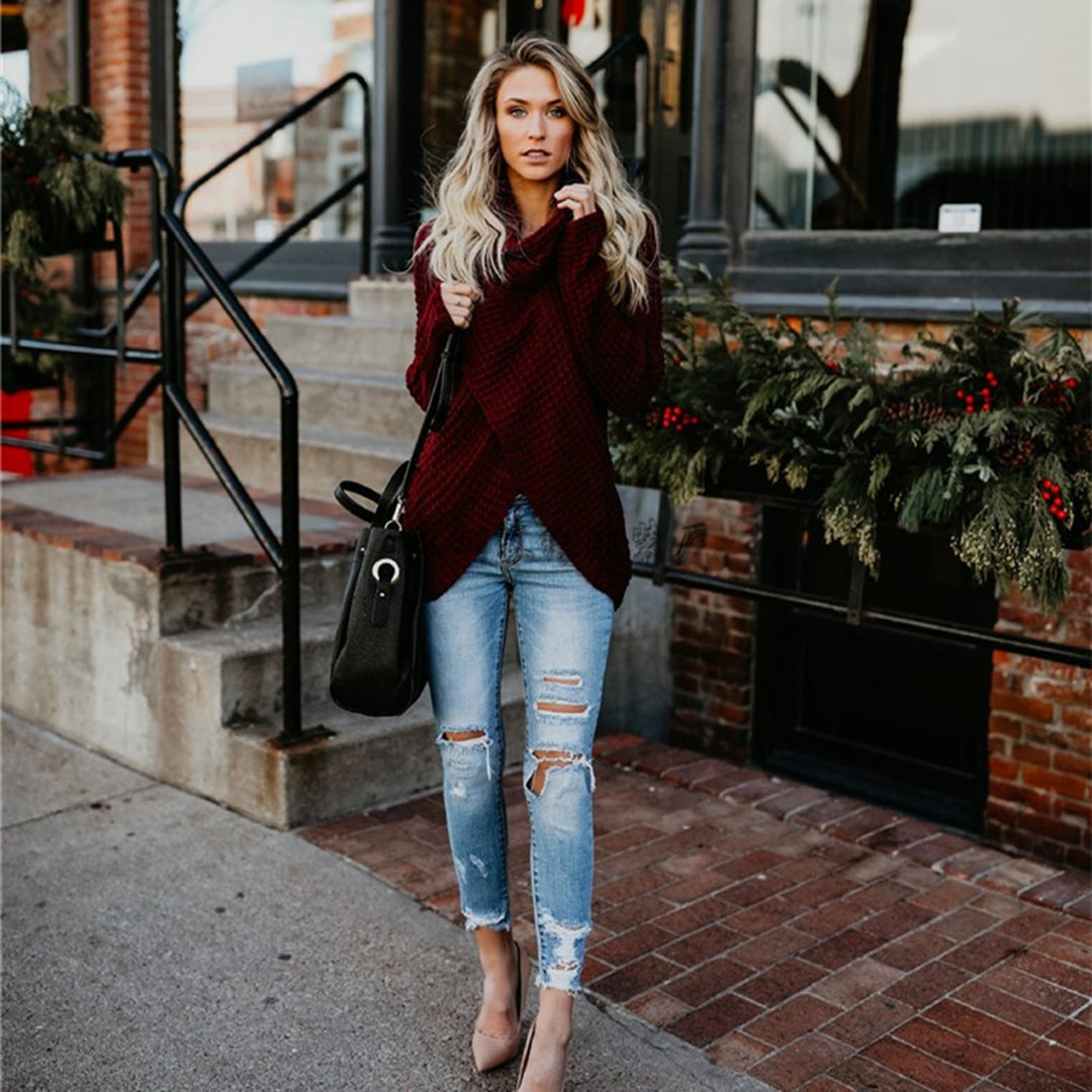 Pull Femme Élégant en Polaire | Coupe Slim