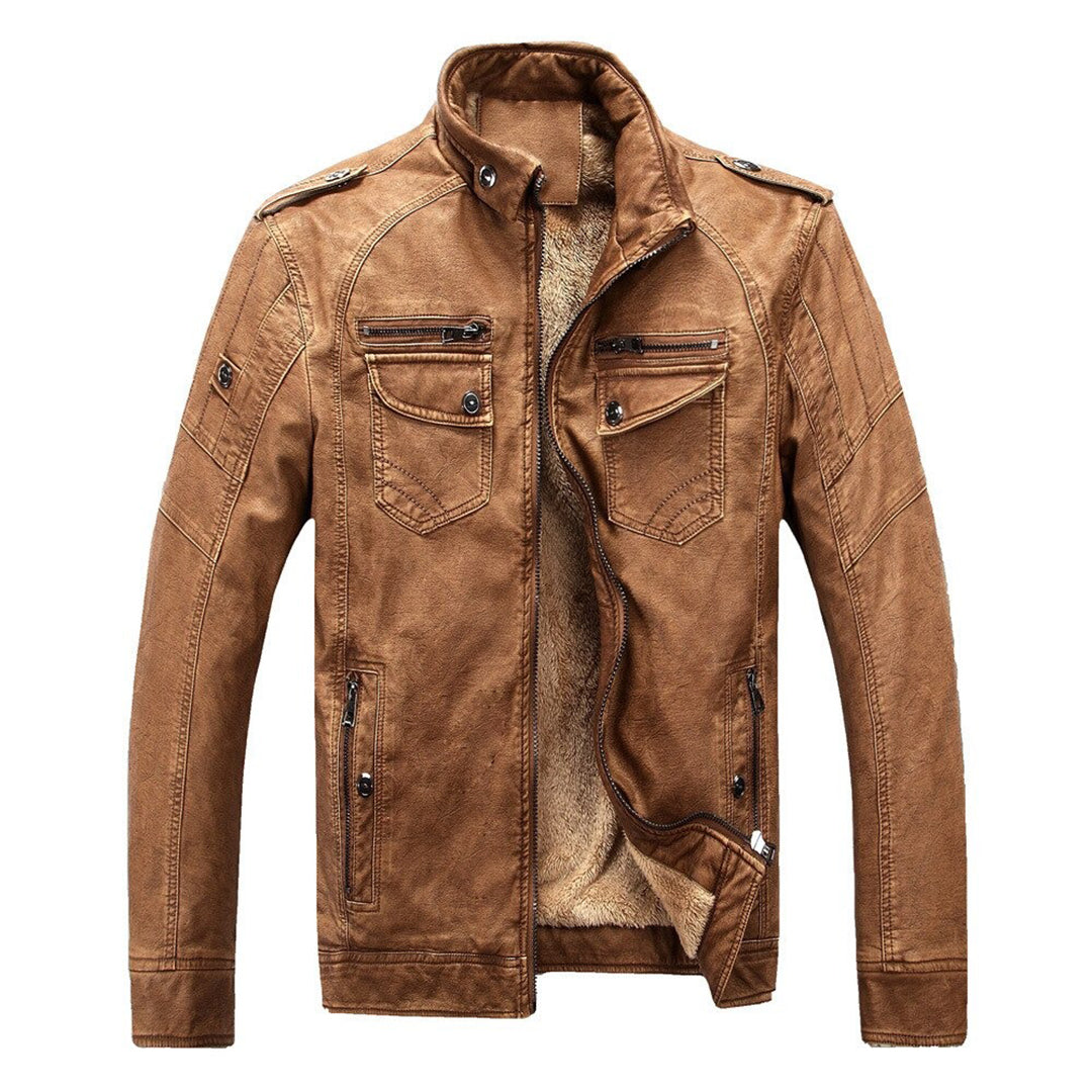 Veste Homme Élégante à Épaules Carrées et Doublure Chaude