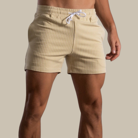 Maillot de Bain Rayé Chocolat pour Homme Élastique - LuxeStyle